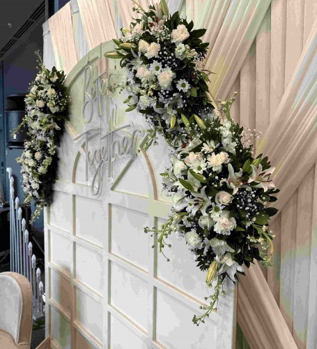 Nikah & Nişan Çiçekli Tak Süsleme