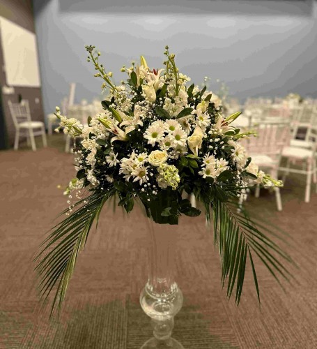 Nikah & Nişan Çiçekli Şamdan Süsleme