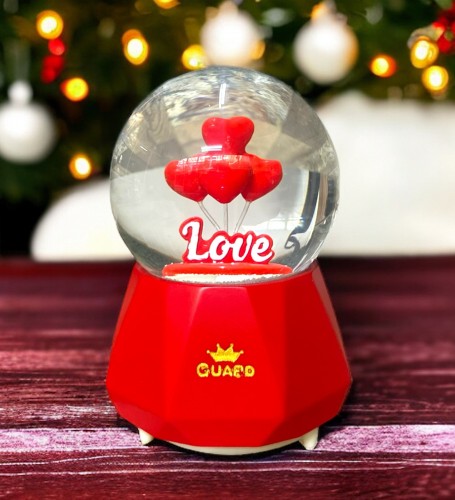 Balonlu Love Yazılı Kar Küresi