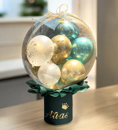 Balonlu Yeni Doğan Bebek Hediye Kutusu